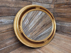 Vintage Classic Oval French Style Giltwood Oval Mantle Bevel Edged Mirror