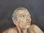 Large 180x208cm Contemporary Oil Painting Male Nude Figures Symbolic Modern Art