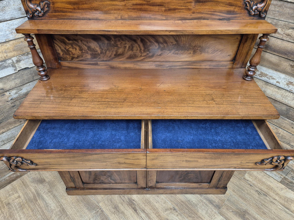 Antique 19th Century Mahogany Chiffonier Sideboard Circa 1870