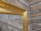 Large Gold Framed Red Flecked Mantle Gilt Style Wall Mirror