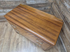 Mid Century Lebus Two Drawer Chest of Drawers Vintage Chic Deep Bottom Drawer