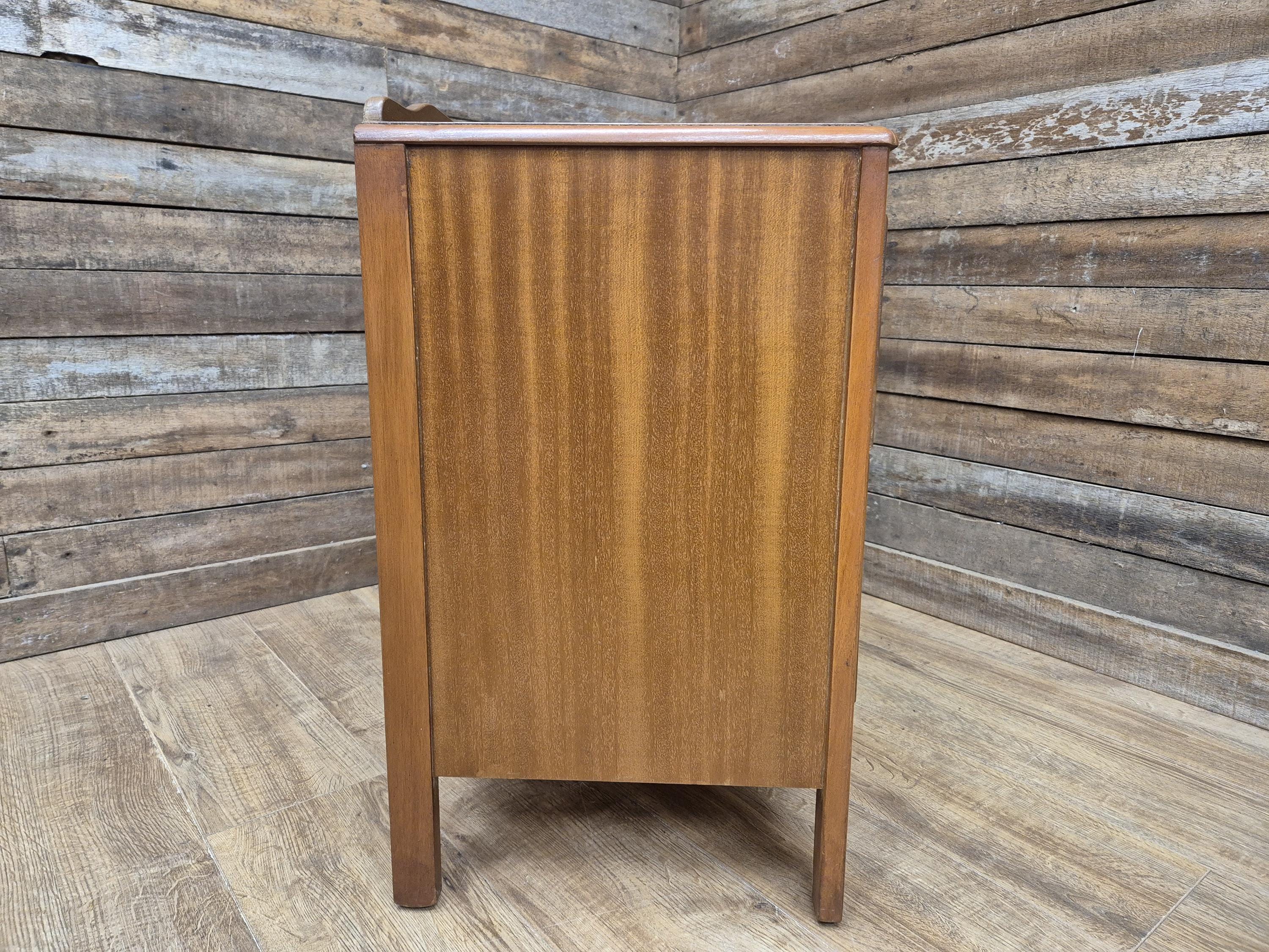 Mid Century Lebus Two Drawer Chest of Drawers Vintage Chic Deep Bottom Drawer