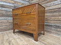 Vintage Chic Deep Bottom Drawer Mid Century Lebus Two Drawer Chest of Drawers
