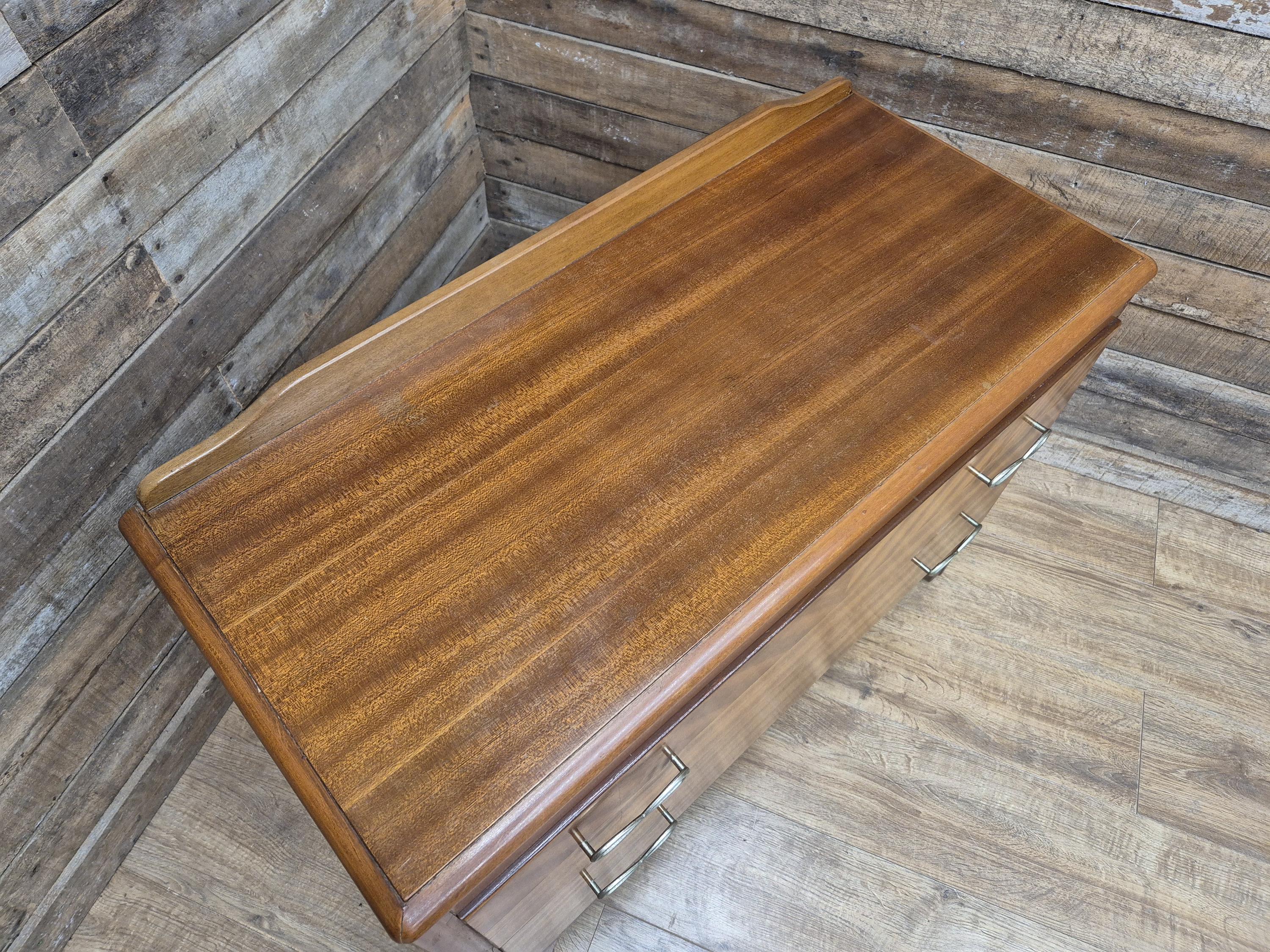 Mid Century Lebus Two Drawer Chest of Drawers Vintage Chic Deep Bottom Drawer