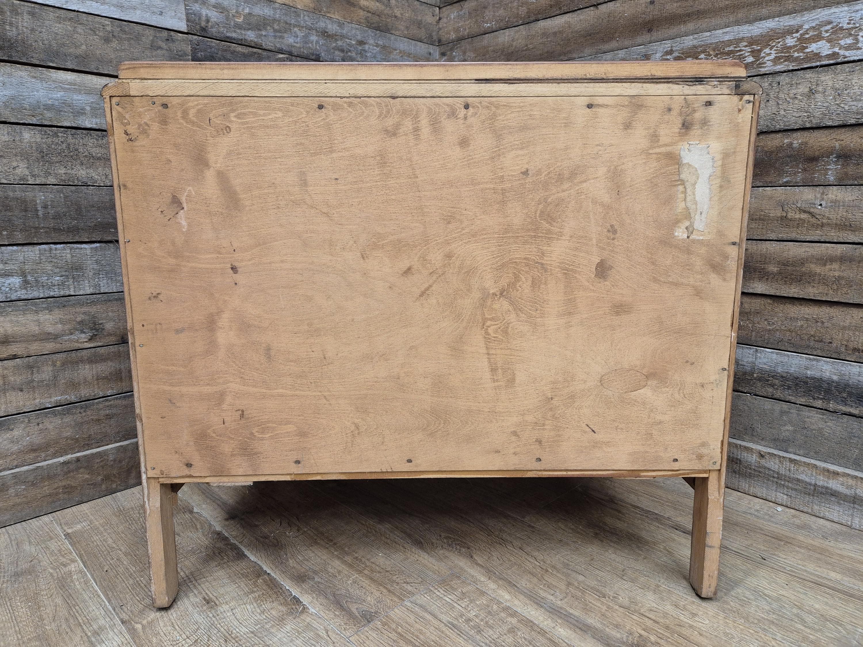 Vintage Chic Deep Bottom Drawer Mid Century Lebus Two Drawer Chest of Drawers