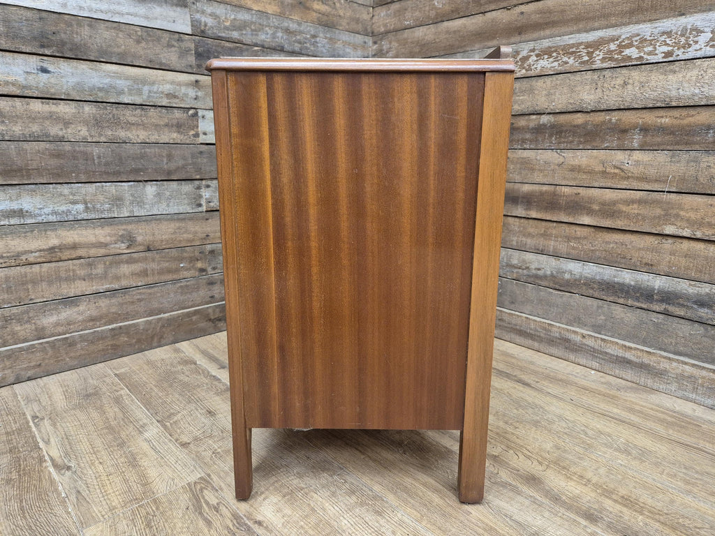Vintage Chic Deep Bottom Drawer Mid Century Lebus Two Drawer Chest of Drawers