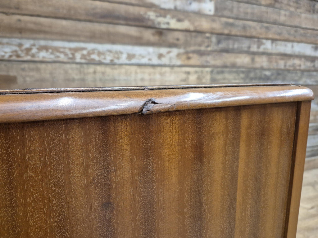 Vintage Chic Deep Bottom Drawer Mid Century Lebus Two Drawer Chest of Drawers