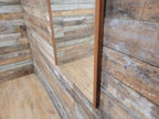 Full Length Mid Century Teak Rectangular Wall Mirror Retro Chic #A1