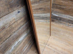 Full Length Mid Century Teak Rectangular Wall Mirror Retro Chic #A1