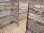 Full Length Mid Century Teak Rectangular Wall Mirror Retro Chic #A1