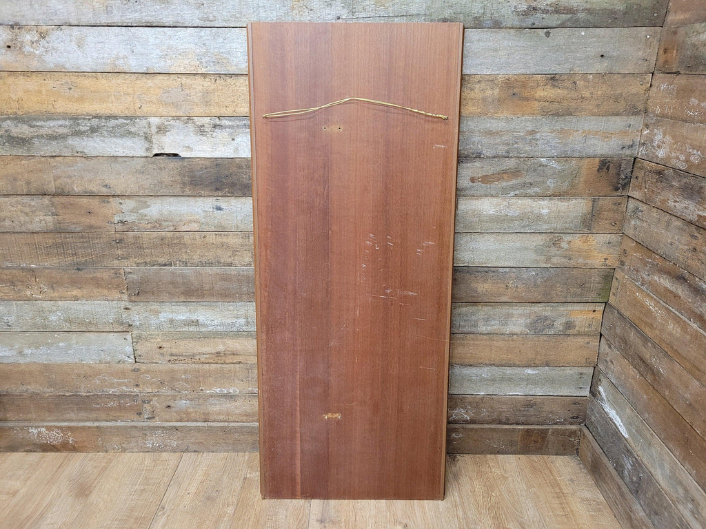 Full Length Mid Century Teak Rectangular Wall Mirror Retro Chic #A1