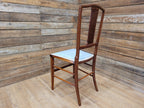 Antique Edwardian Hall or Bedroom Chair Fret Back Inlaid Marquetry Detailing