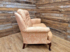 Vintage Pink Damask Two Seater Country House Sofa Settee