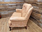 Vintage Pink Damask Two Seater Country House Sofa Settee