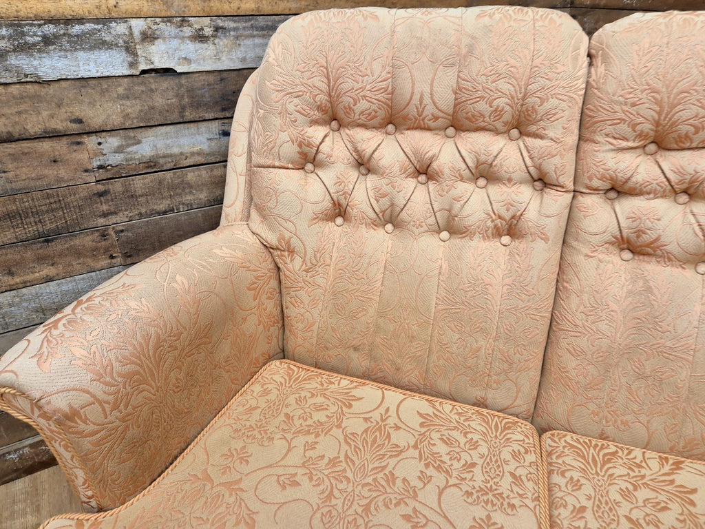 Vintage Pink Damask Two Seater Country House Sofa Settee