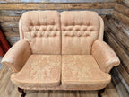 Vintage Pink Damask Two Seater Country House Sofa Settee