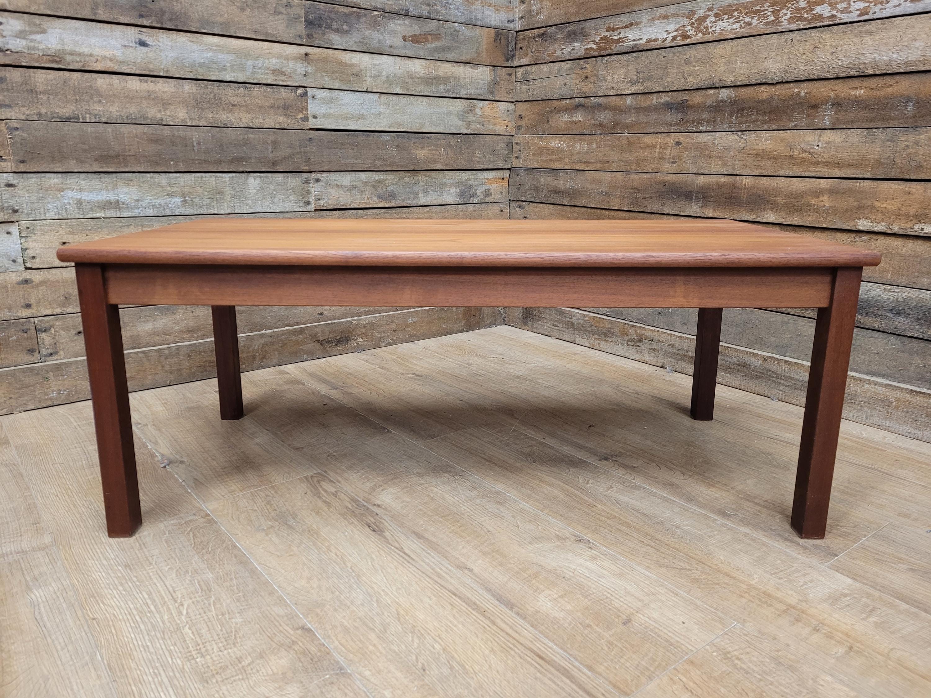 Danish Mid Century Teak Coffee Table Made In Denmark Stamped