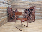 Tubular Metal Vintage Retro Industrial Stacking Chairs Retro Chic ONLY 1 LEFT