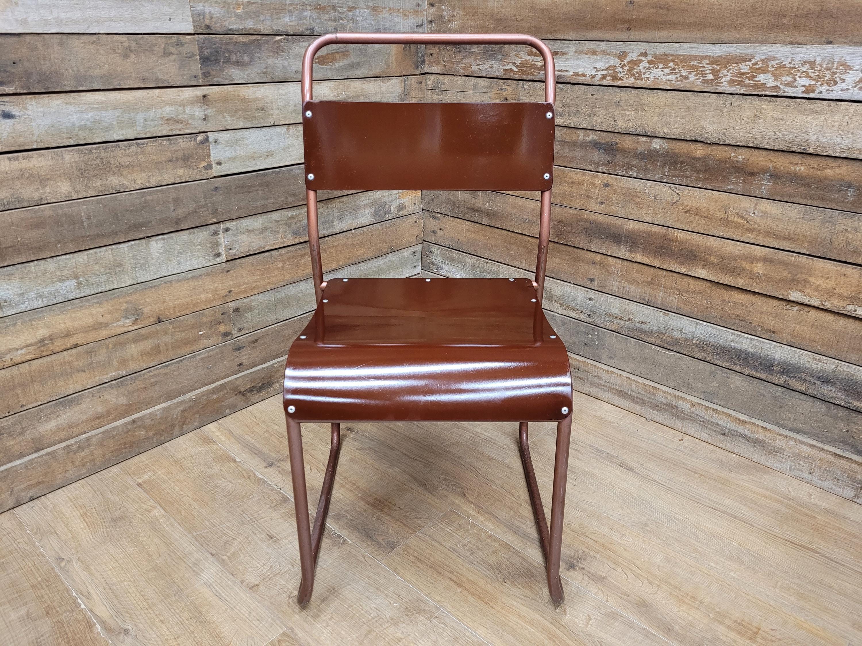 Tubular Metal Vintage Retro Industrial Stacking Chairs Retro Chic ONLY 1 LEFT