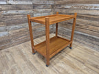 Two Tier Mid Century Drinks Cocktail Trolley Retro Home Bar