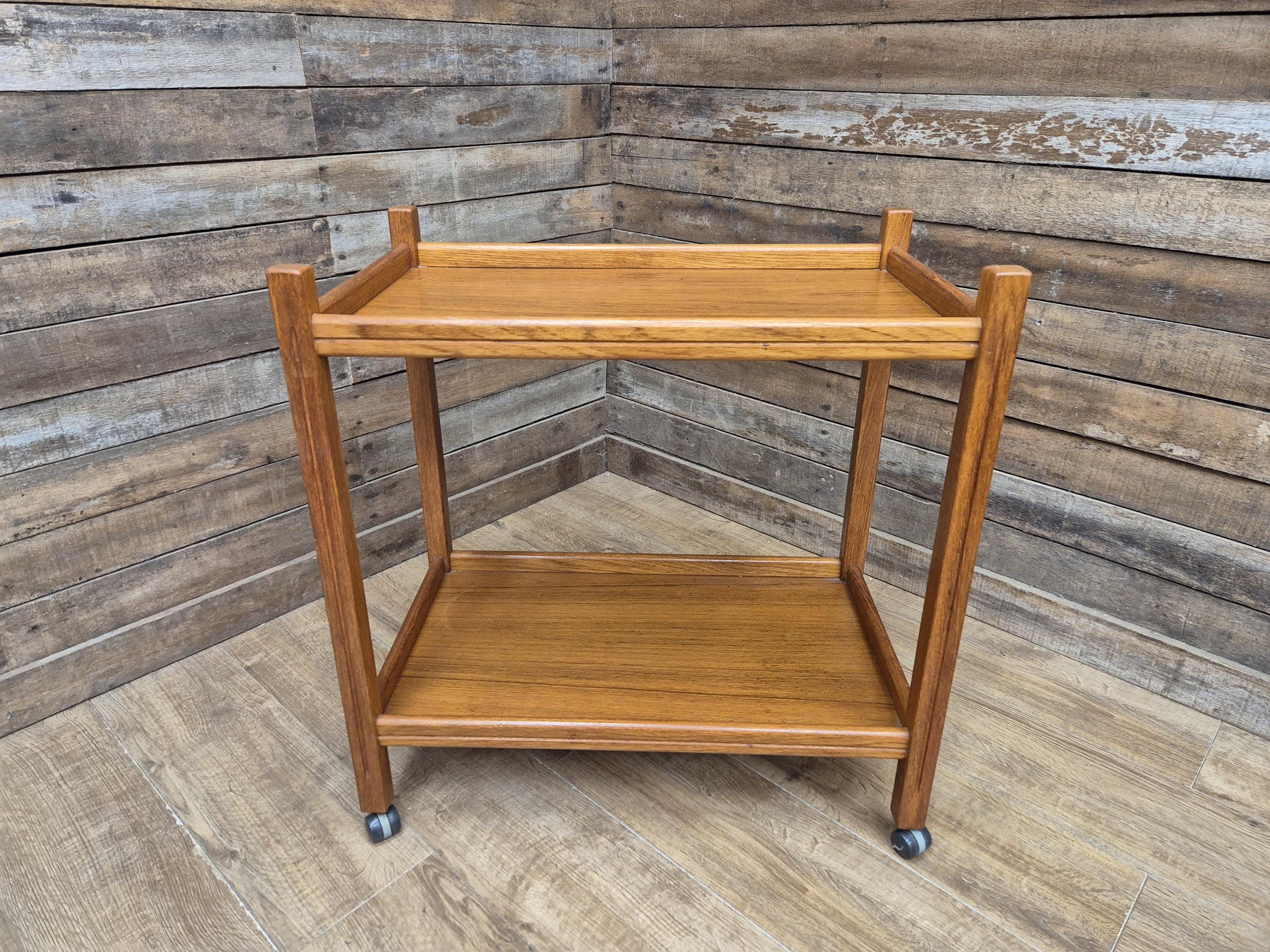 Two Tier Mid Century Drinks Cocktail Trolley Retro Home Bar