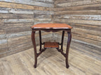 Vintage Mahogany Two Tier Shaped Side Table With Sabre Legs