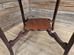 Vintage Mahogany Two Tier Shaped Side Table With Sabre Legs