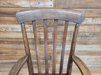 Country House Antique Distressed Lath Back Grandfather Oak And Elm Windsor Chair