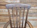 Country House Antique Distressed Lath Back Grandfather Oak And Elm Windsor Chair