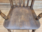 Country House Antique Distressed Lath Back Grandfather Oak And Elm Windsor Chair