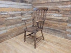 Country House Antique Distressed Lath Back Grandfather Oak And Elm Windsor Chair