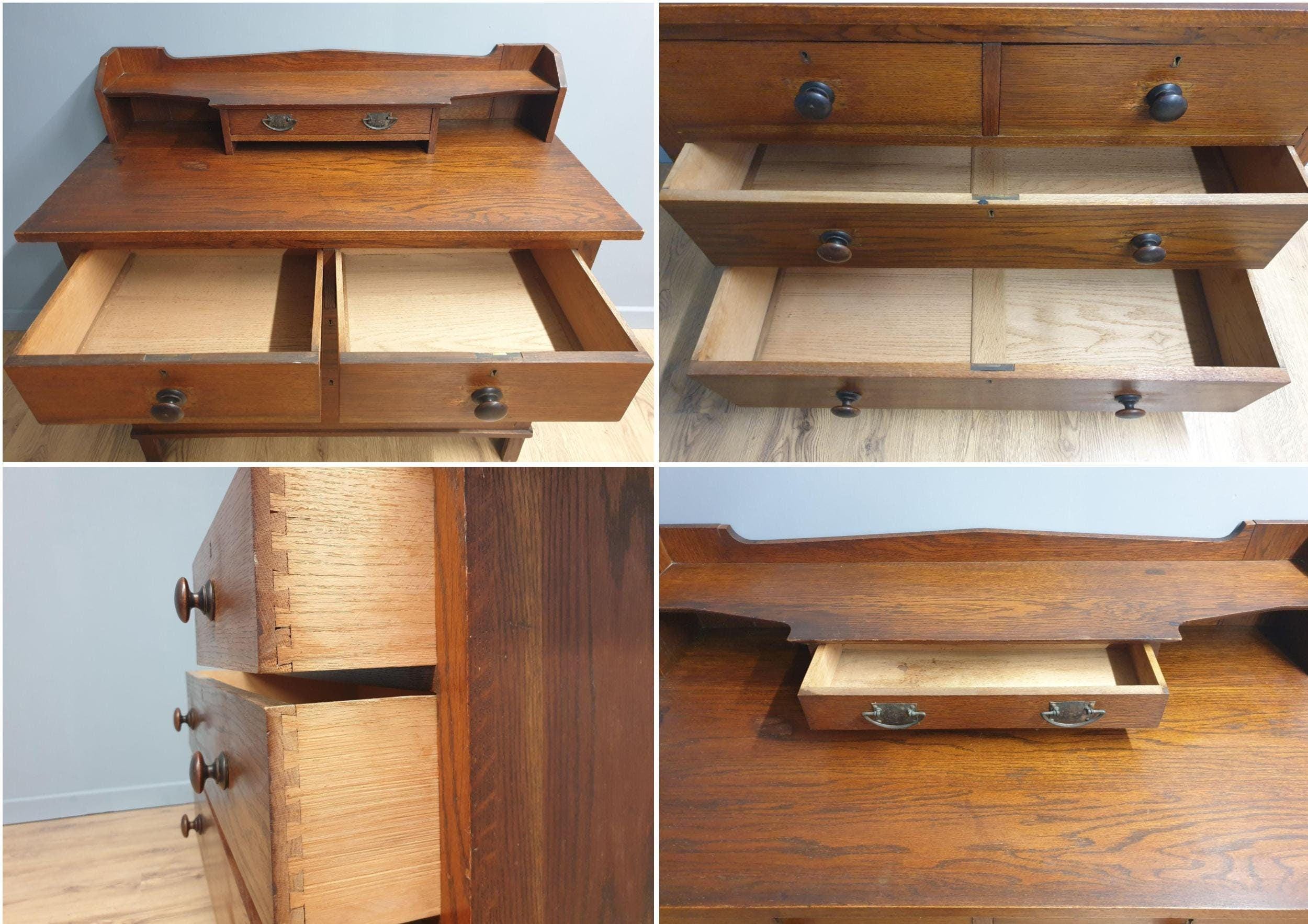 Antique Victorian Oak 2 Over 2 Dresser Chest of Drawers Wash Stand