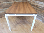 Industrial Solid Office Desk Metal Frame Adjustable Feet Metal Cable Tray