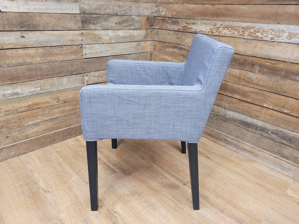 Grey Fabric Padded Chair Ideal Bedroom Office Desk Chair
