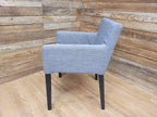Grey Fabric Padded Chair Ideal Bedroom Office Desk Chair