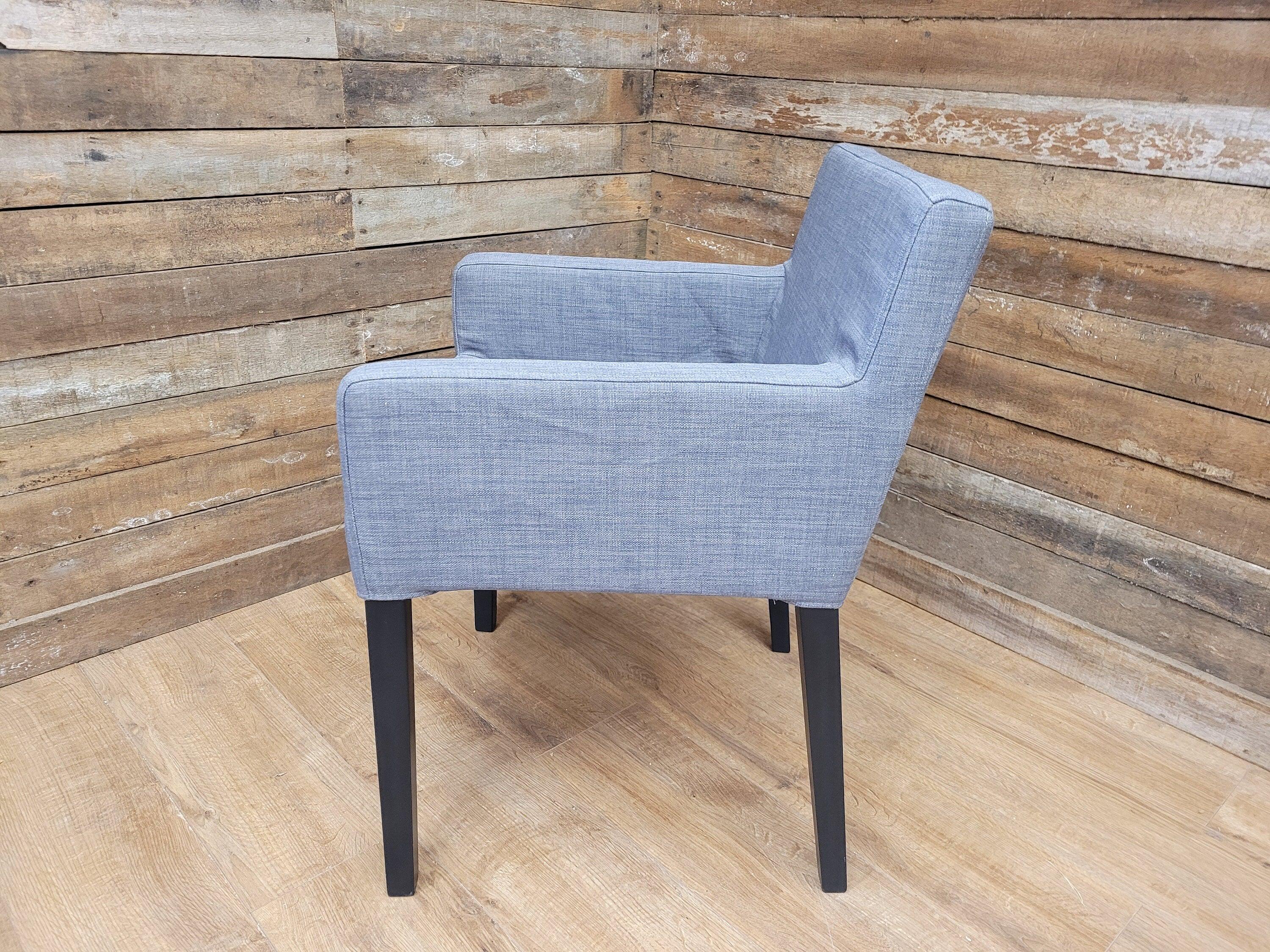 Grey Fabric Padded Chair Ideal Bedroom Office Desk Chair