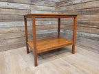 Mid Century Danish Influenced Teak Two Tier Occasional Coffee Side Table