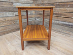 Mid Century Danish Influenced Teak Two Tier Occasional Coffee Side Table