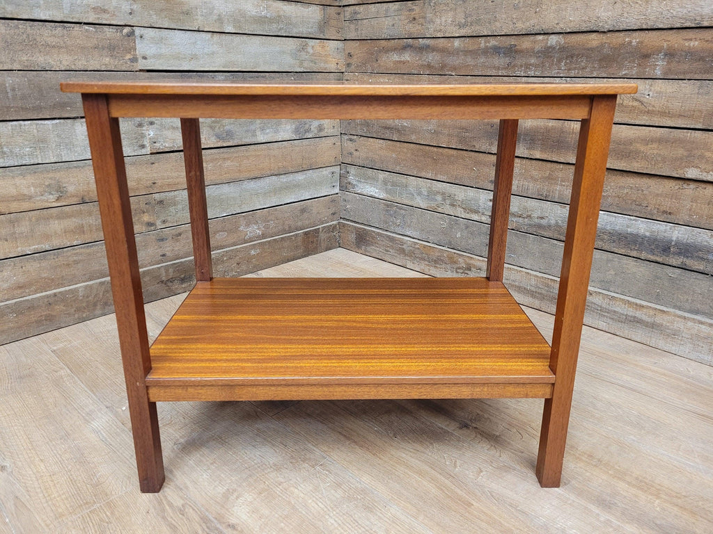 Mid Century Danish Influenced Teak Two Tier Occasional Coffee Side Table