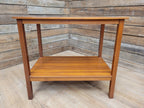 Mid Century Danish Influenced Teak Two Tier Occasional Coffee Side Table