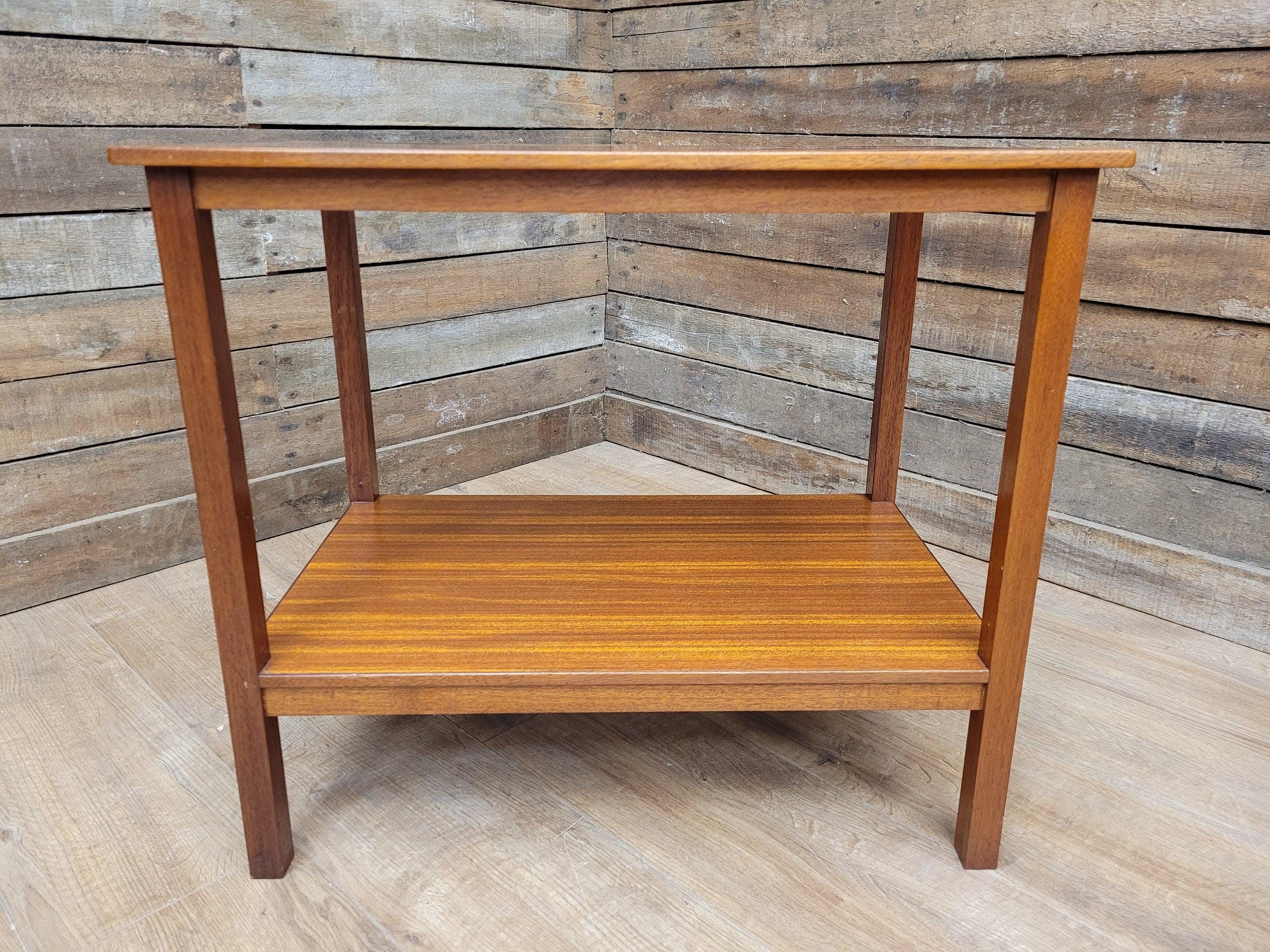 Mid Century Danish Influenced Teak Two Tier Occasional Coffee Side Table