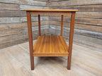 Mid Century Danish Influenced Teak Two Tier Occasional Coffee Side Table