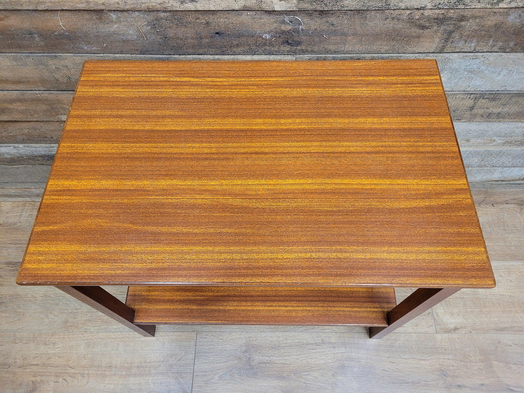 Mid Century Danish Influenced Teak Two Tier Occasional Coffee Side Table
