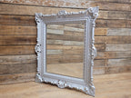 Vintage Silver Gilt Style Resin Rococo Baroque French Style Mirror