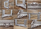 Vintage Silver Gilt Style Resin Rococo Baroque French Style Mirror