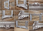 Vintage Silver Gilt Style Resin Rococo Baroque French Style Mirror