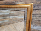 Large Vintage Bevel Edged Gold And Silver Distressed Framed Over Mantle Mirror
