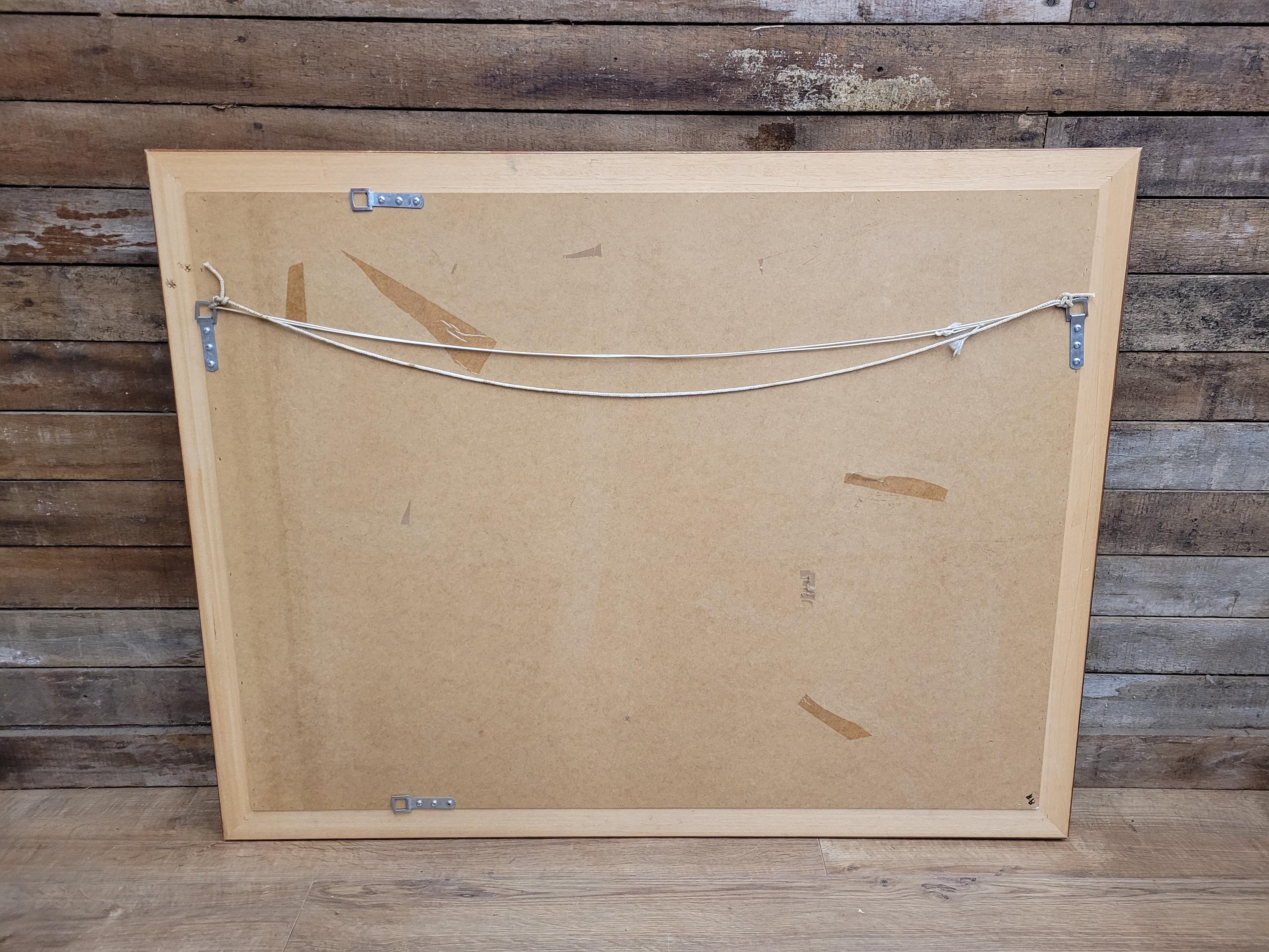Large Vintage Bevel Edged Gold And Silver Distressed Framed Over Mantle Mirror