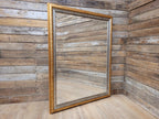 Large Vintage Bevel Edged Gold And Silver Distressed Framed Over Mantle Mirror
