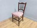 Vintage Antique Mahogany Ornate Spindle Back Turned Leg Bedroom Chair